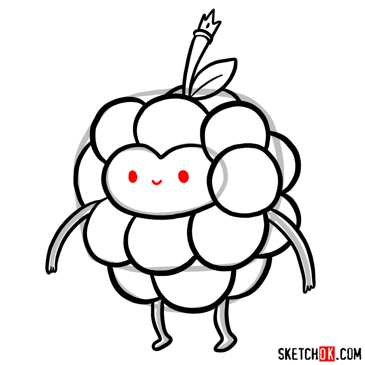 How to draw Wildberry Princess from Adventure Time - step 09