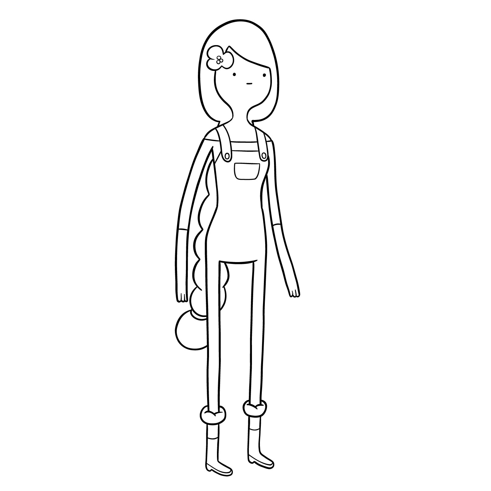 How to draw Princess Bubblegum from Bonnie and Neddy - final step