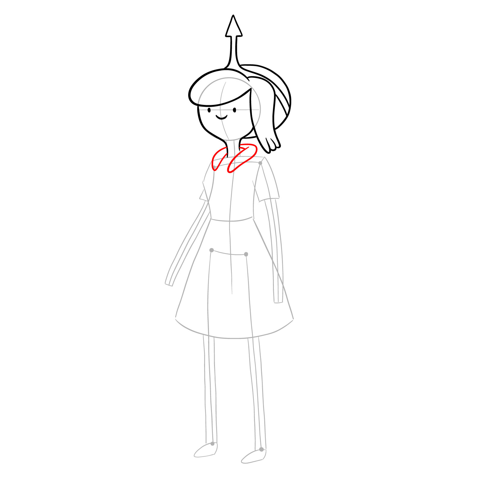 How to draw Princess Chewypaste from Adventure Time - step 10