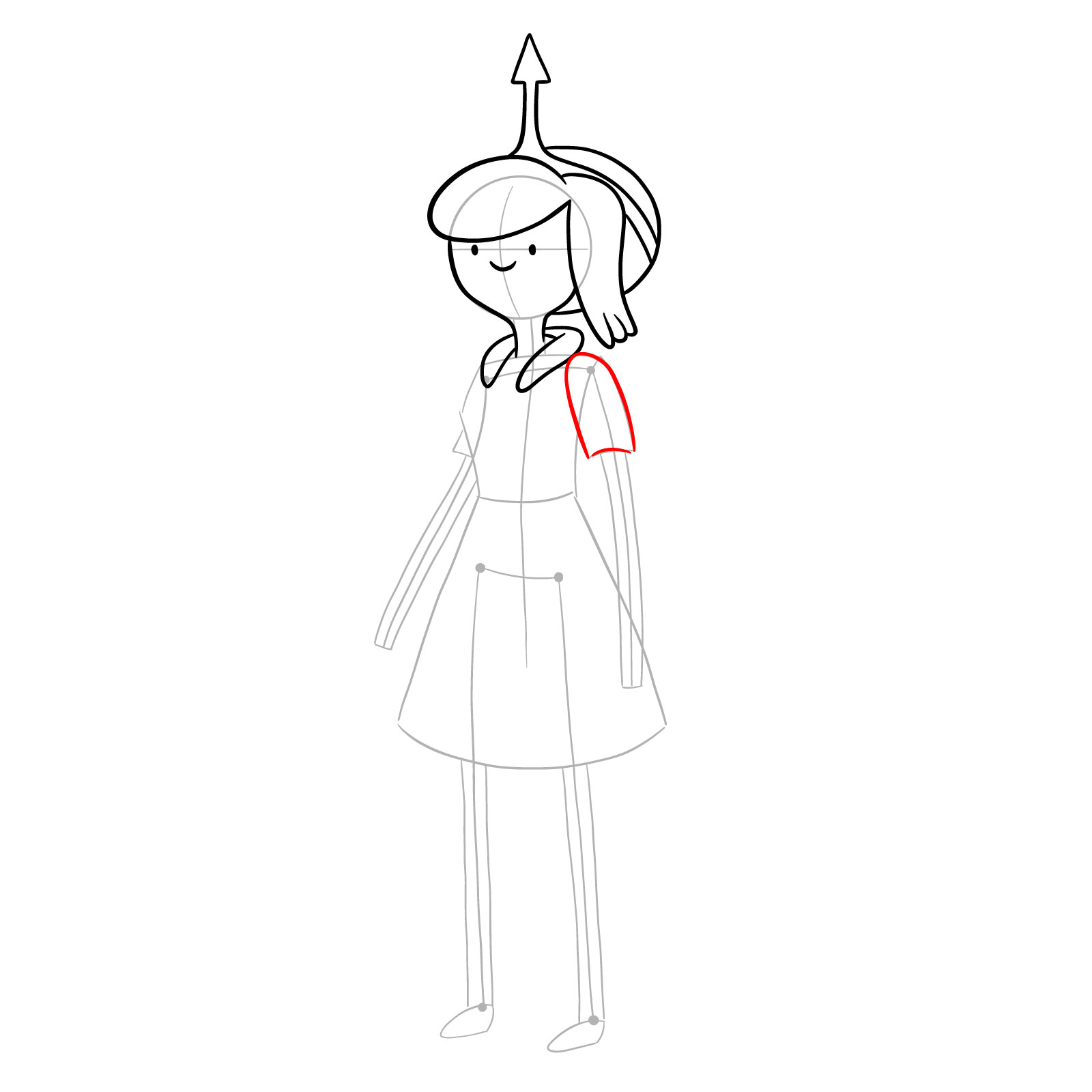 How to draw Princess Chewypaste from Adventure Time - step 11