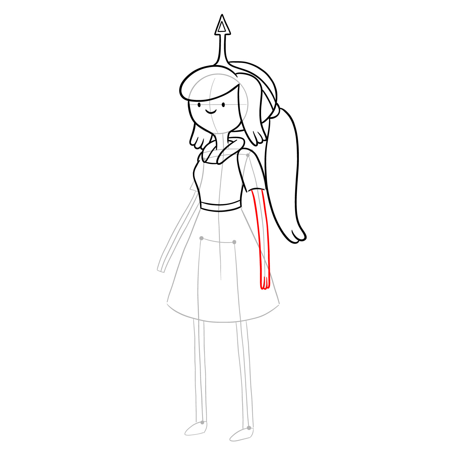 How to draw Princess Chewypaste from Adventure Time - step 16