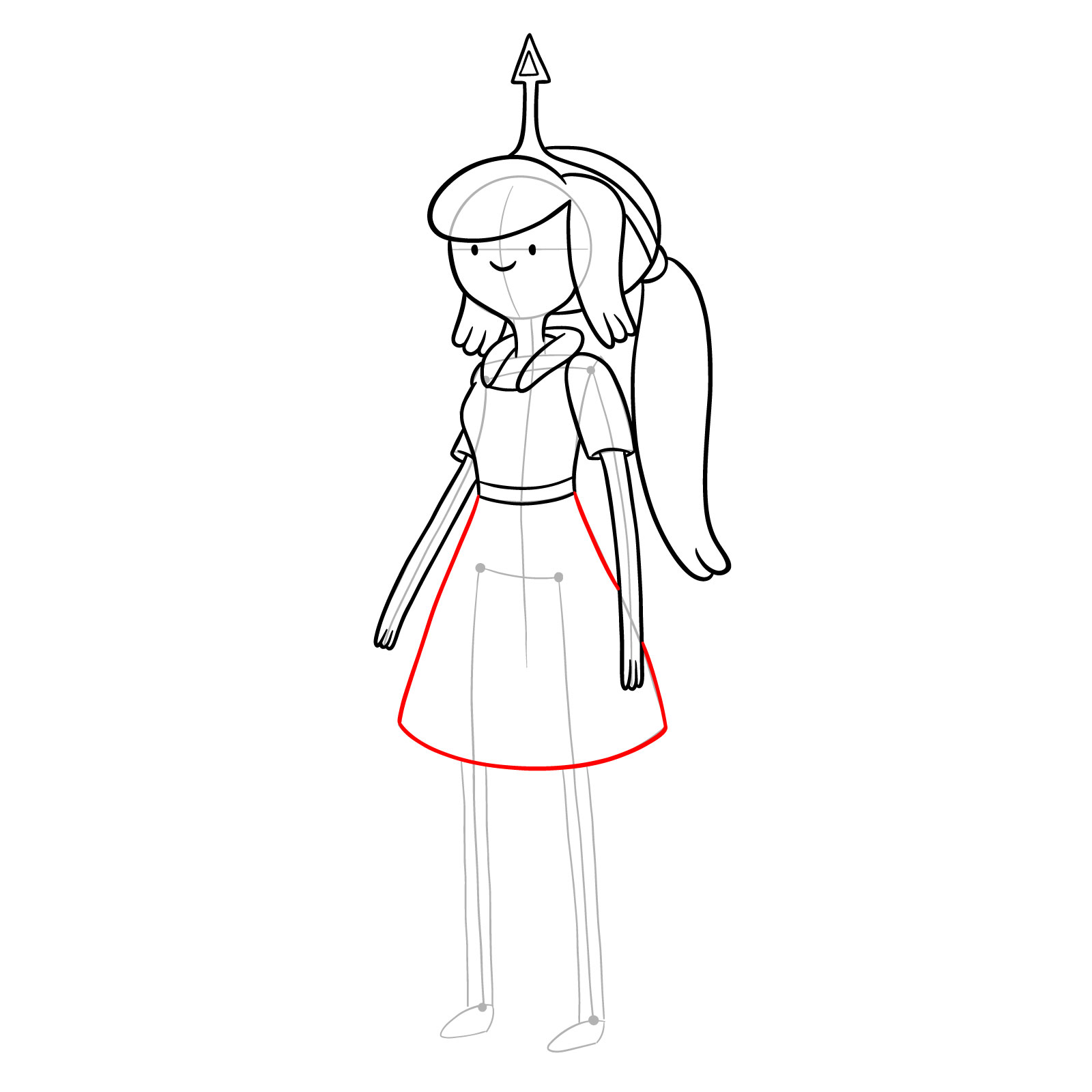 How to draw Princess Chewypaste from Adventure Time - step 19