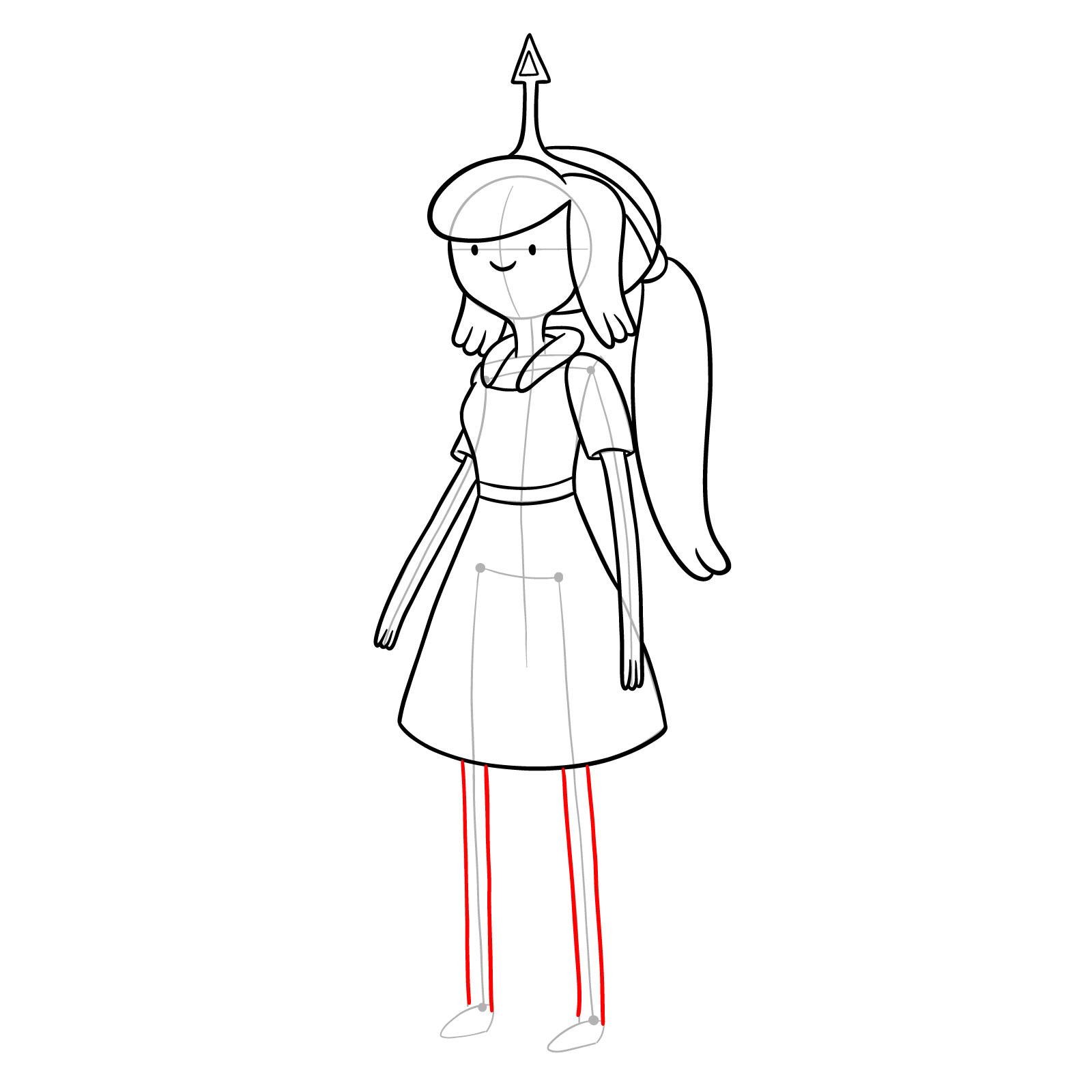 How to draw Princess Chewypaste from Adventure Time - step 20