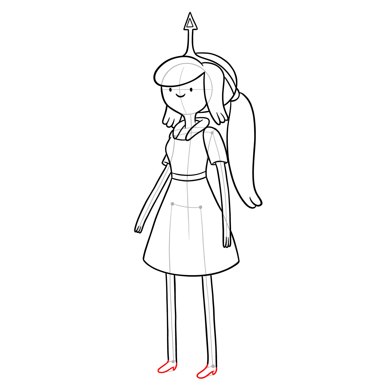 How to draw Princess Chewypaste from Adventure Time - step 21