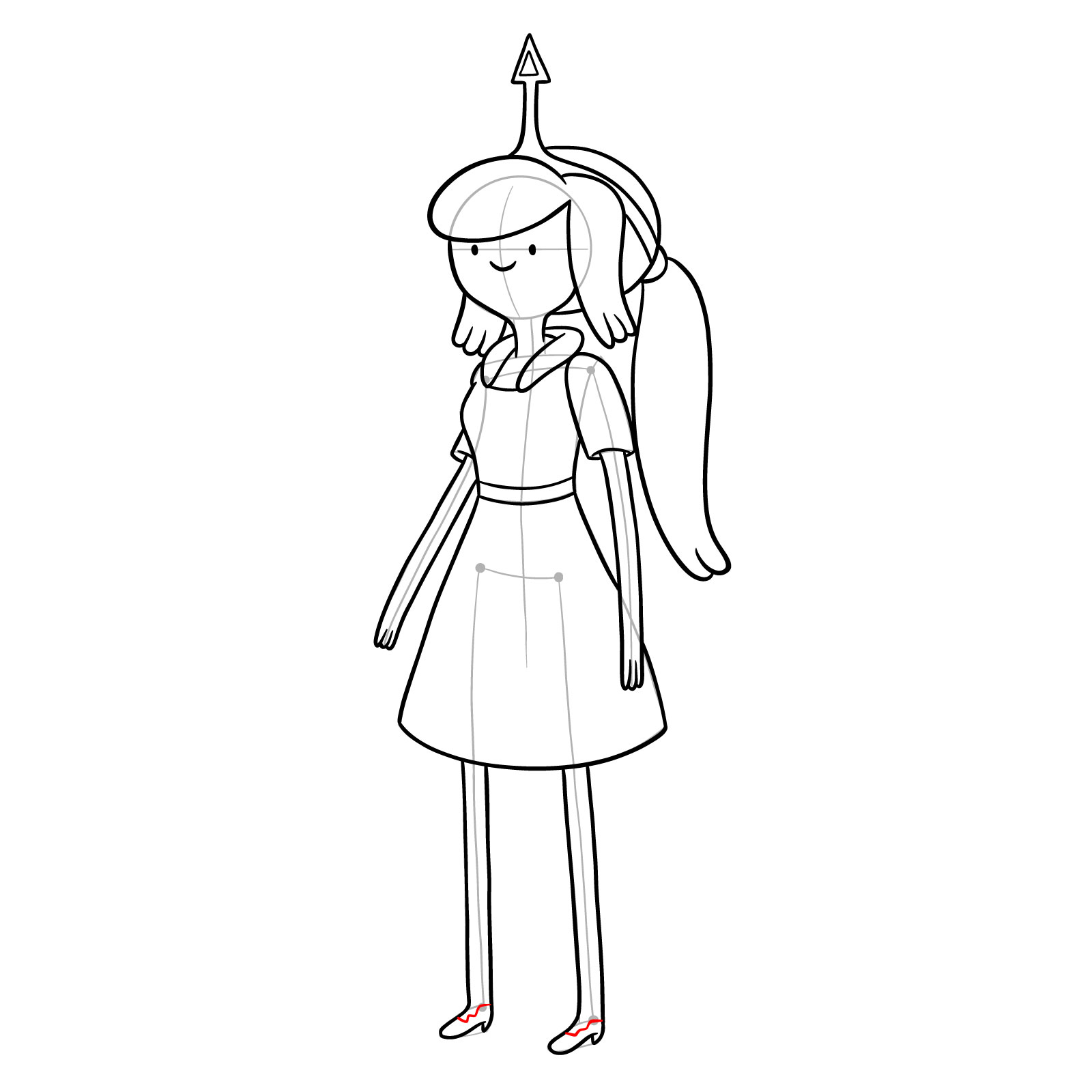 How to draw Princess Chewypaste from Adventure Time - step 22
