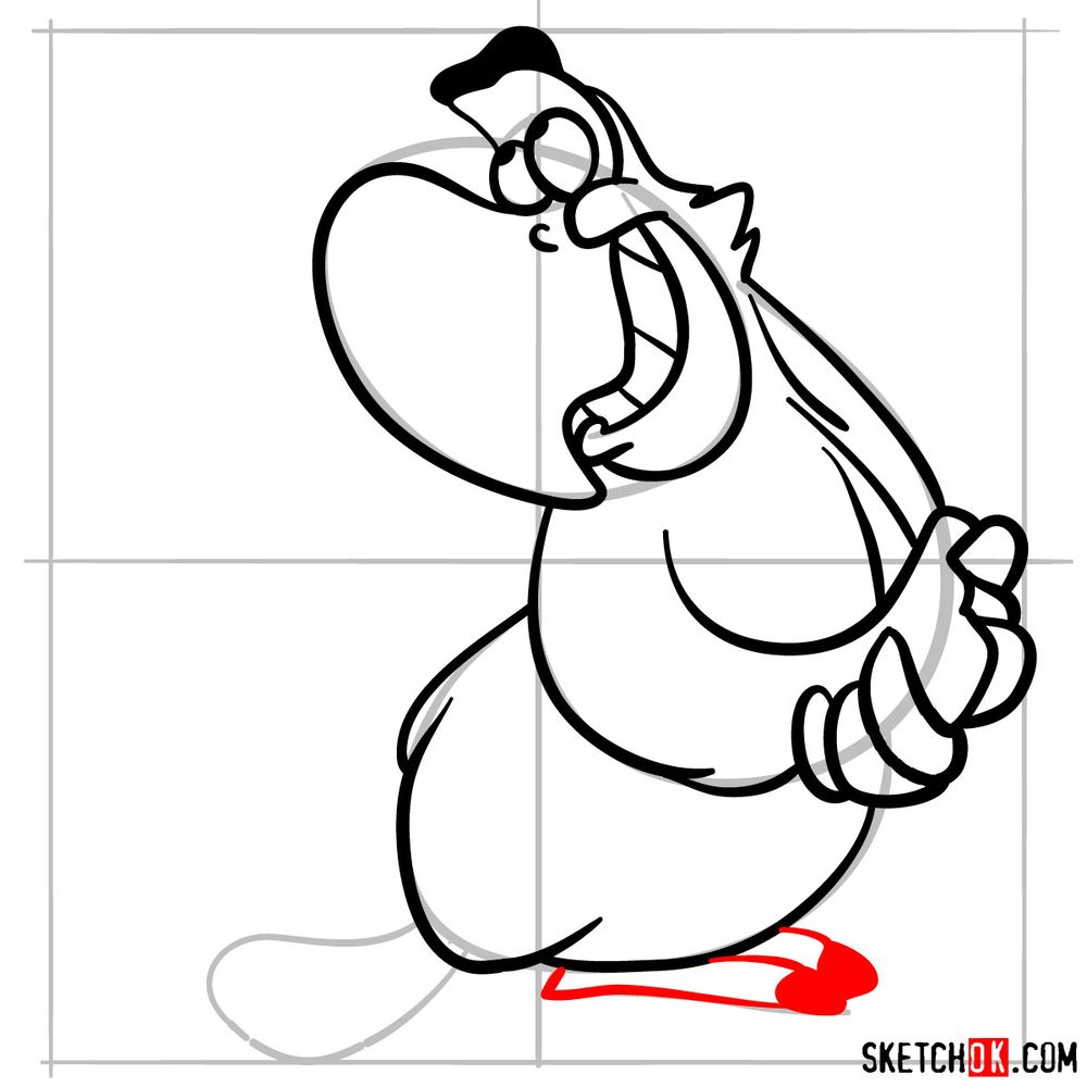 How to draw Iago from Disney's Aladdin - step 12