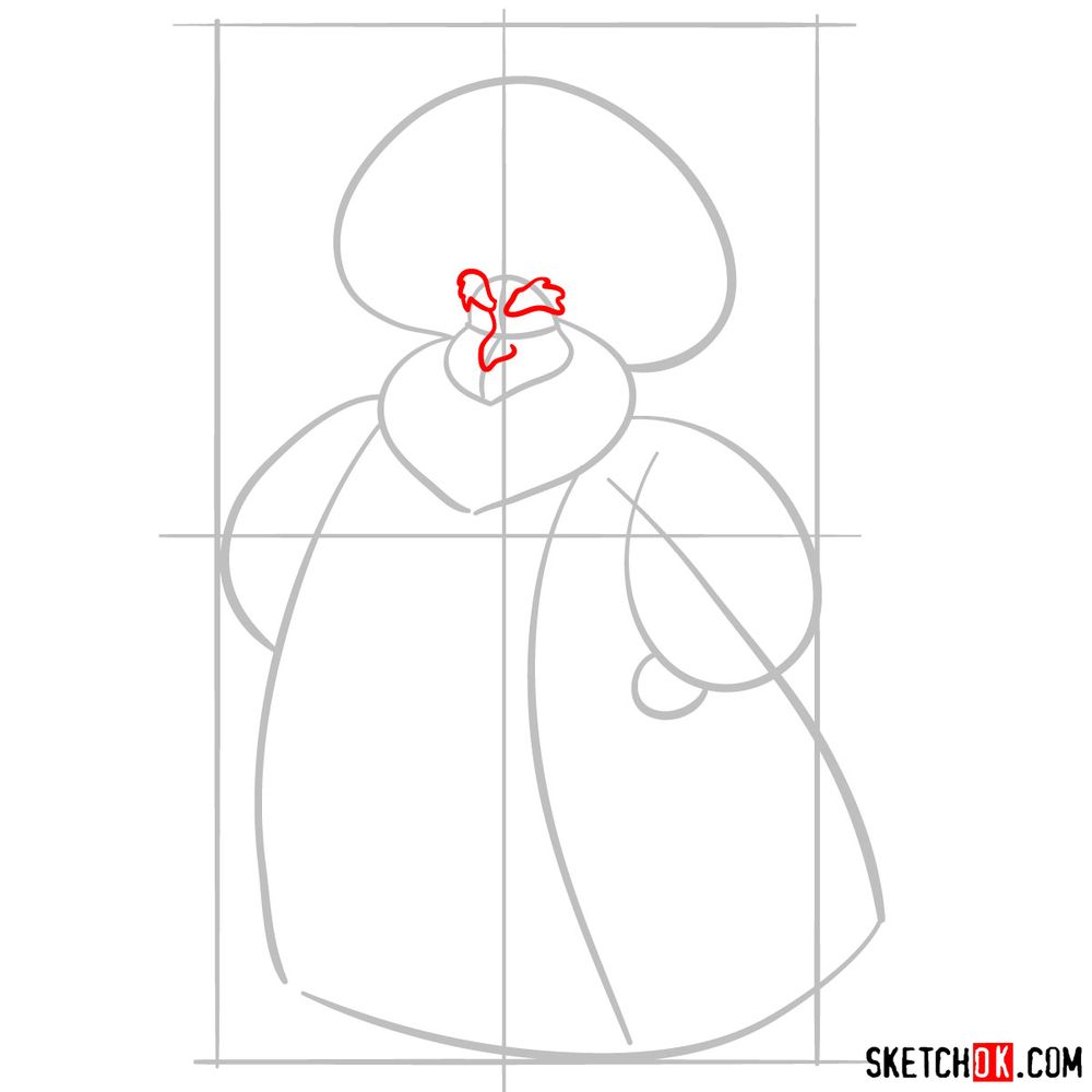 How to draw the Sultan of Agrabah - step 04