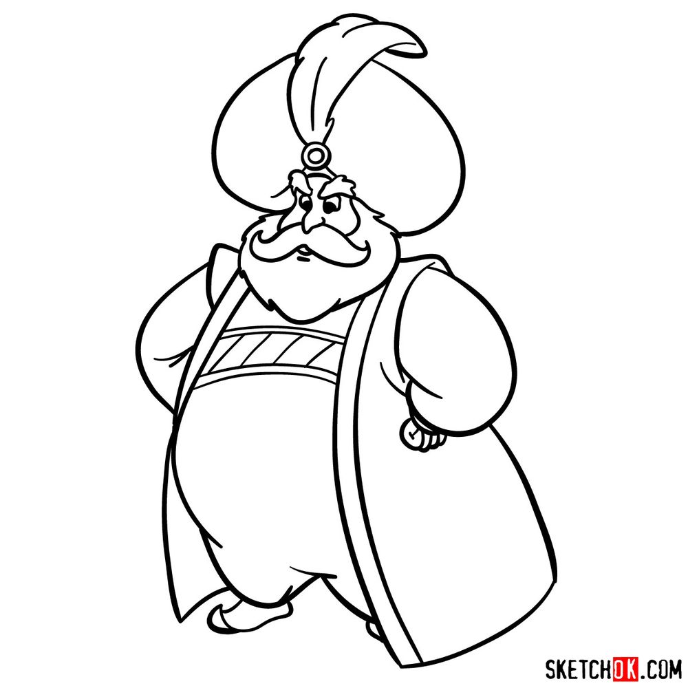 How to draw the Sultan of Agrabah