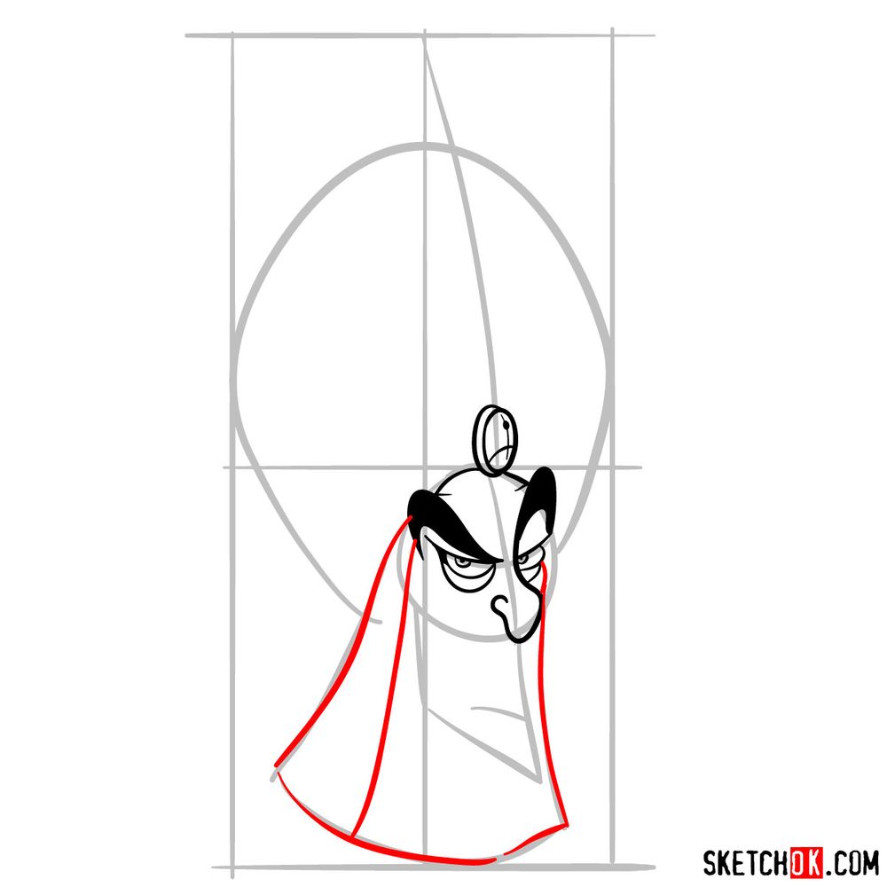 How to draw Jafar - step 06