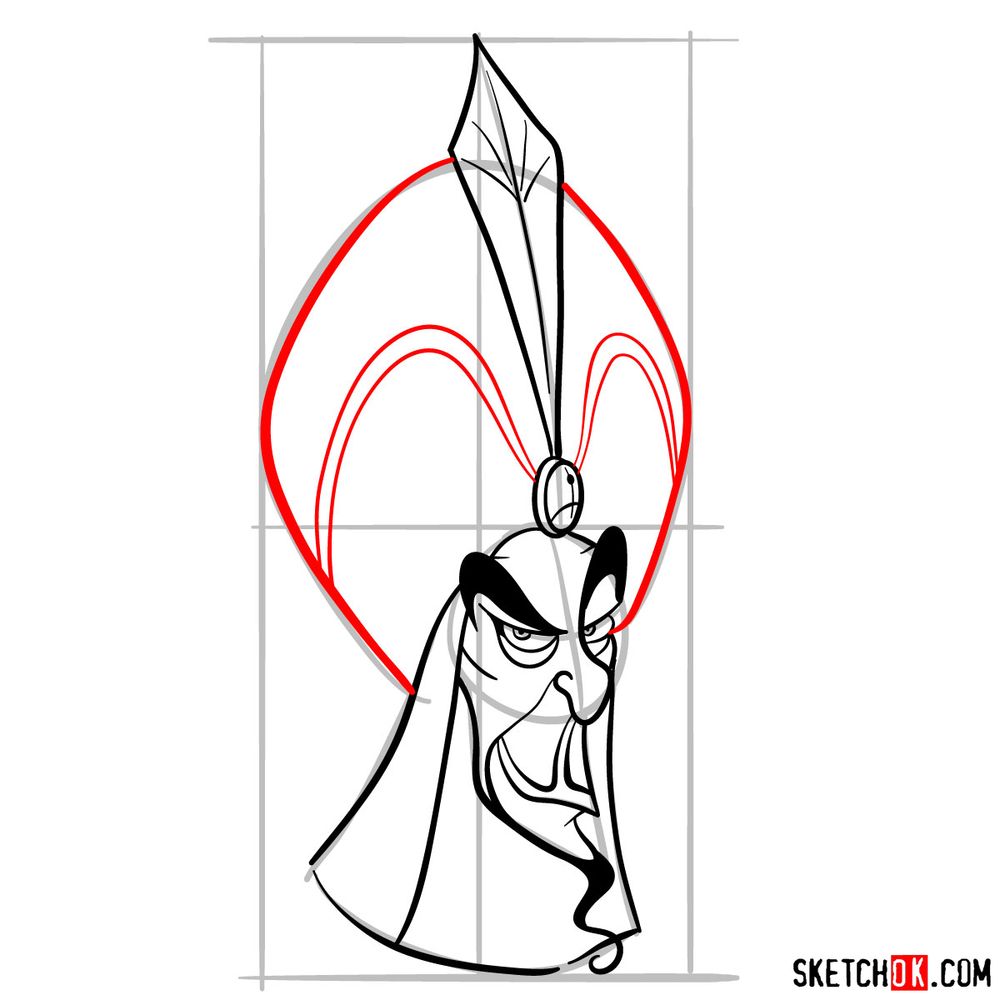 How to draw Jafar - step 11