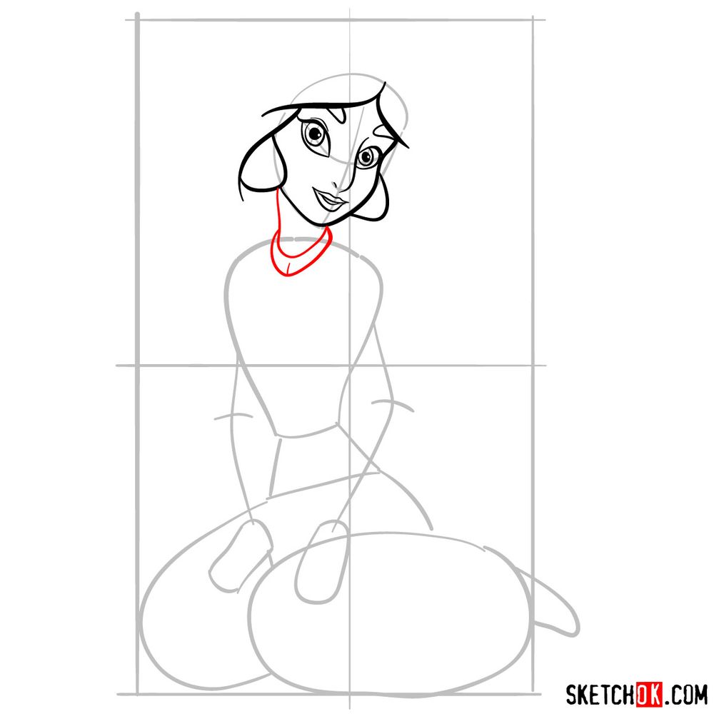 How to draw Jasmine - step 08
