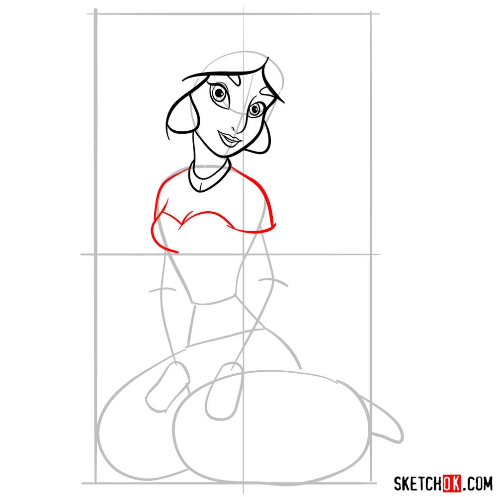How to draw Jasmine - step 09