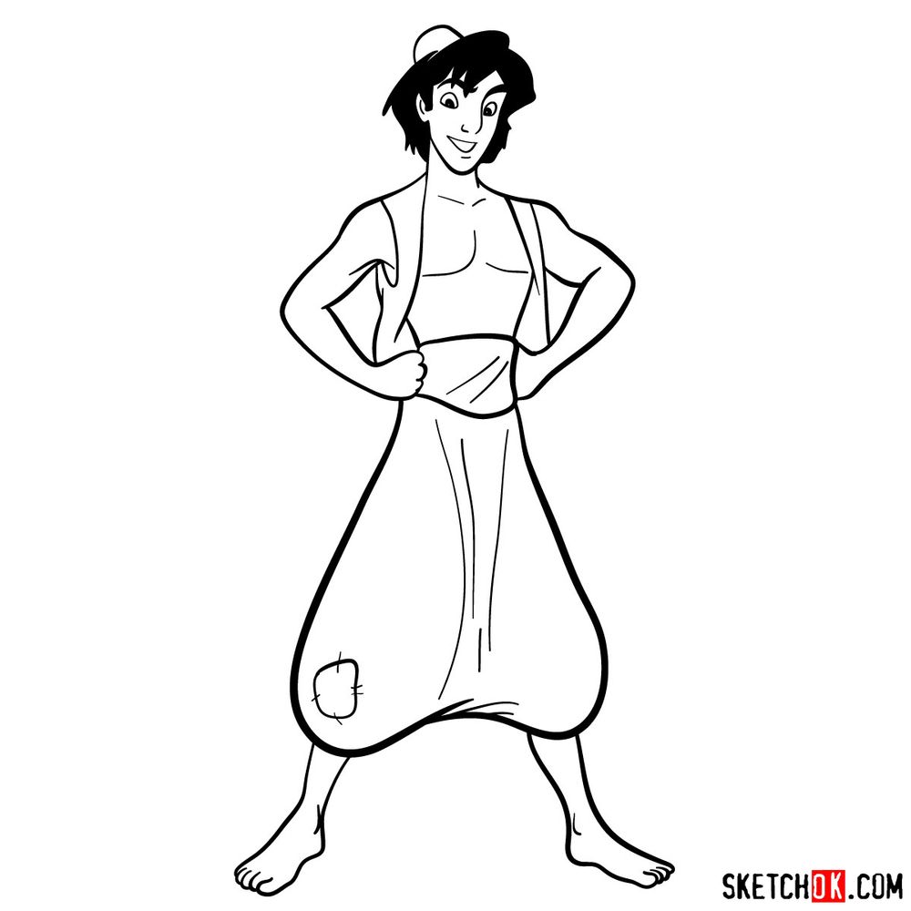 How to draw Aladdin