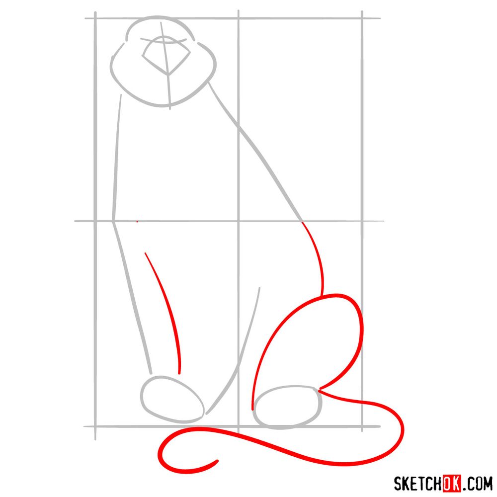 How to draw Rajah from Disney's Aladdin - step 03