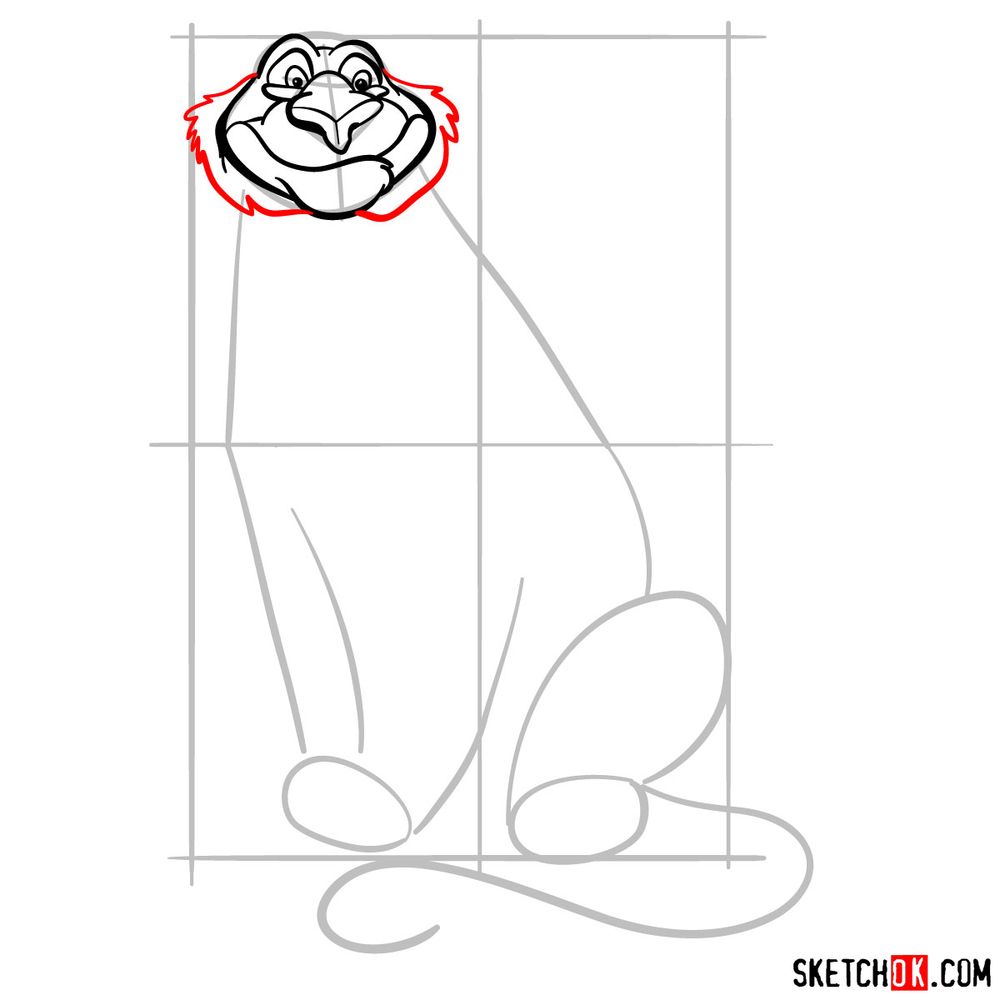 How to draw Rajah from Disney's Aladdin - step 08