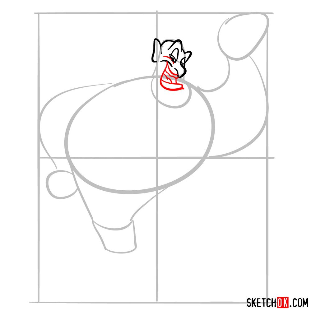 How to draw Genie - step 06
