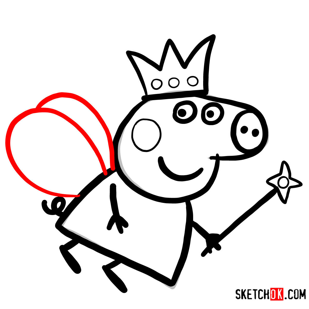 Peppa Pig Family Tattoo coloring page