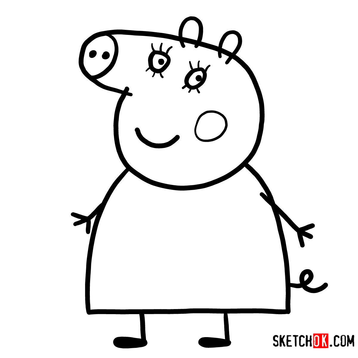 Funny Pig Vector Art PNG, Funny Pink Pig Drawing Cartoon Realistic Style  Png And Eps, Pig, Pink, Animal PNG Image For Free Download