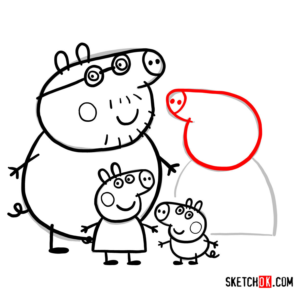 How To Draw Peppa Pig  Peppa pig drawing, Peppa pig painting, Pig painting