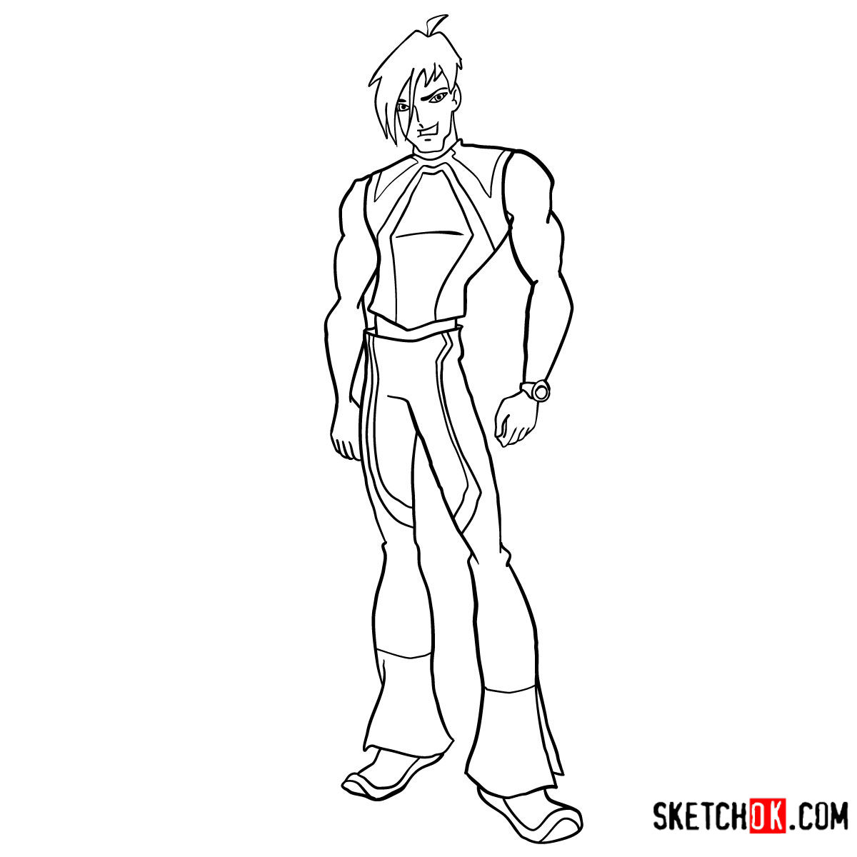 How to draw Brandon from Winx