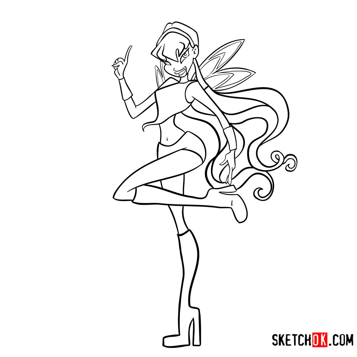 How to draw Stella Charmix from Winx