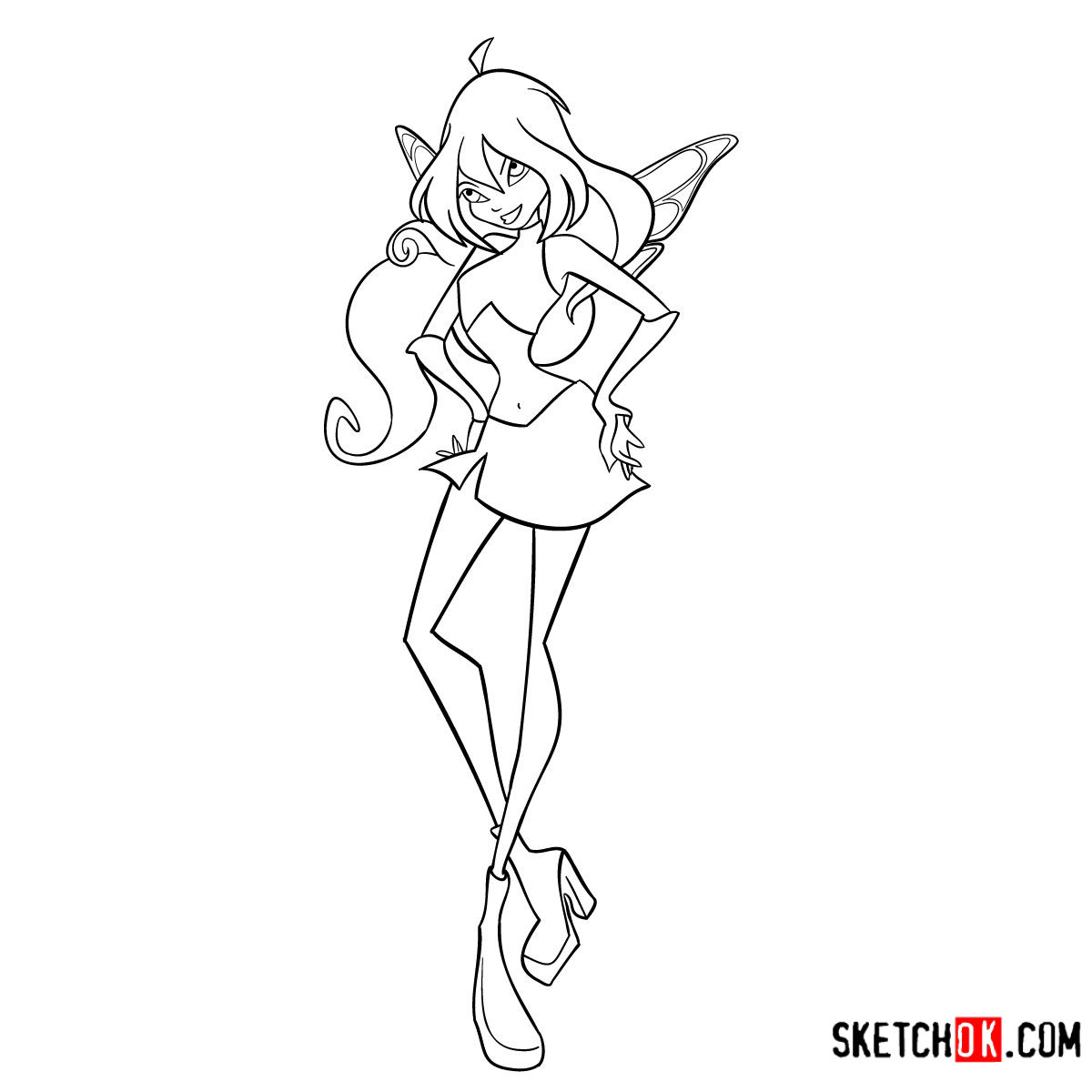 How to draw Bloom Charmix from Winx