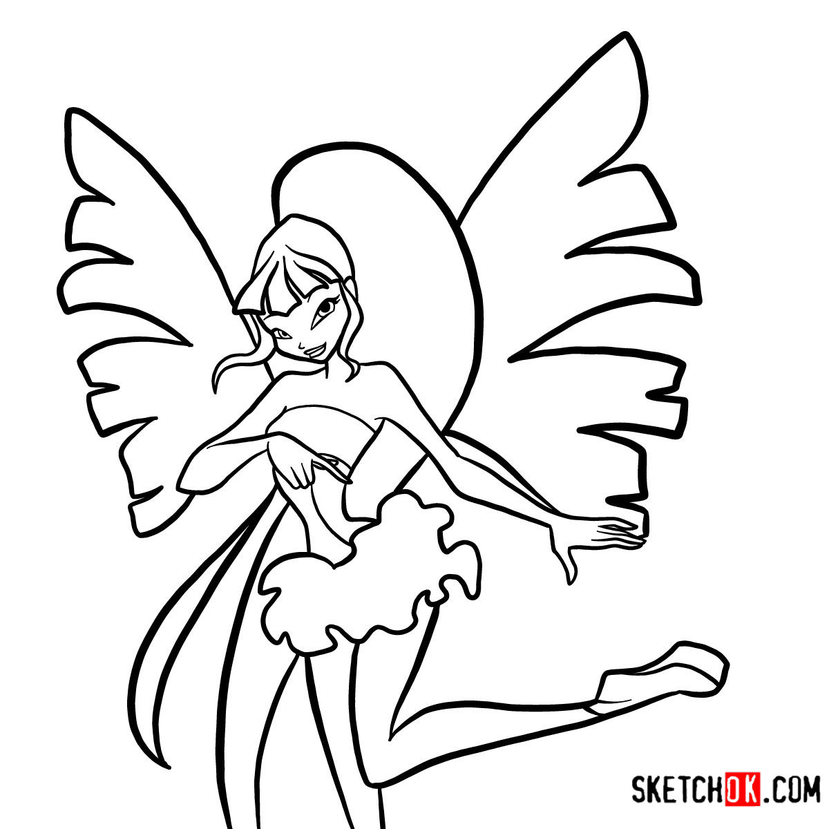 How to draw Musa Serenix from Winx