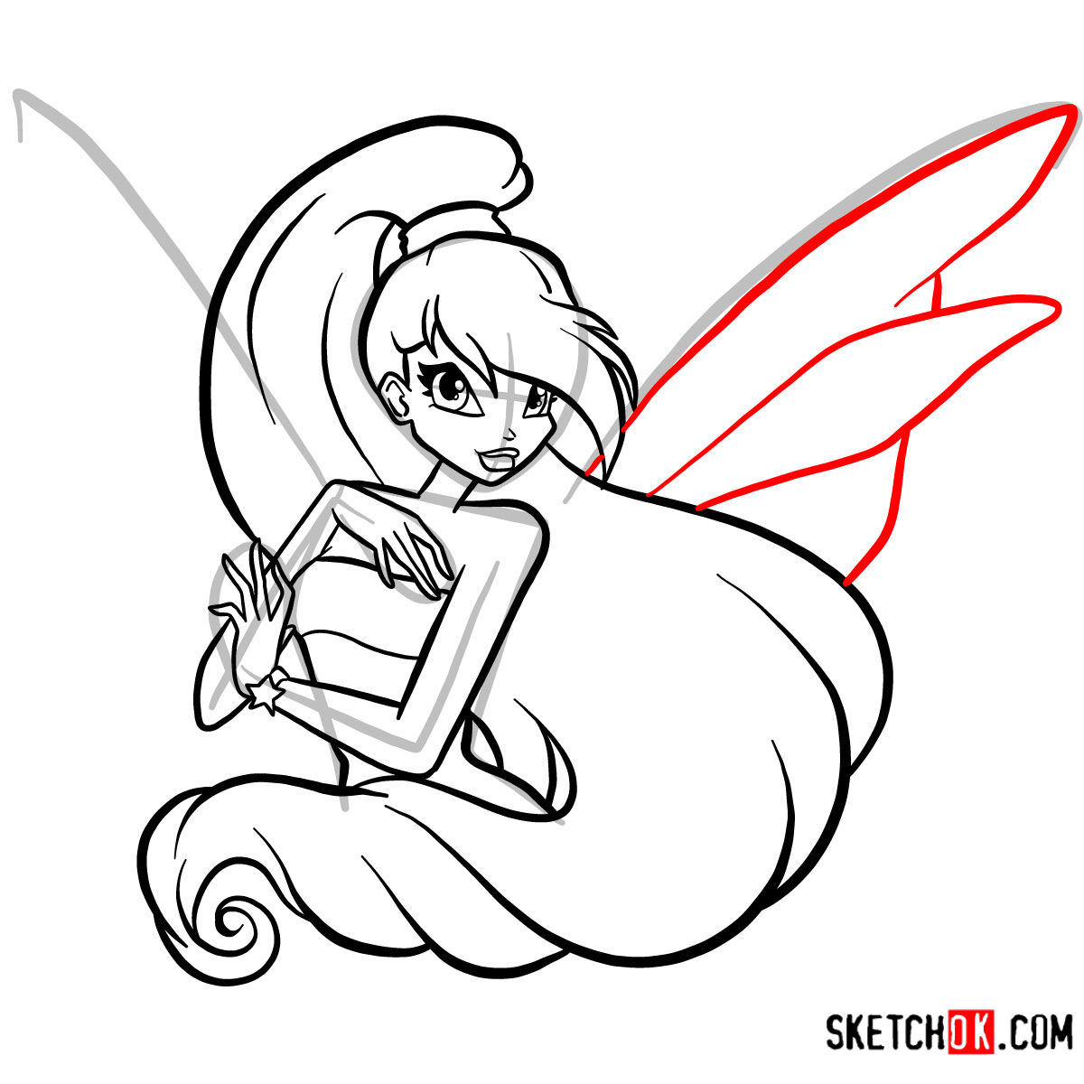 How to draw Stella Harmonix - Winx Club series - step 12