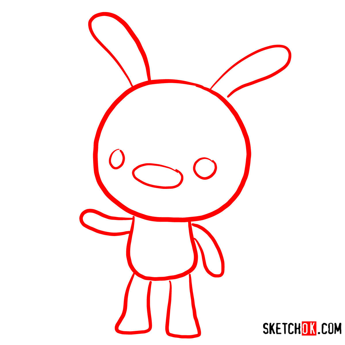 How to draw Tweak Bunny | Octonauts - step 01