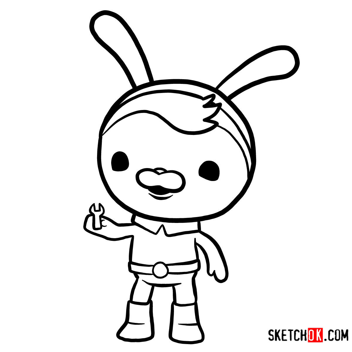 How to draw Tweak Bunny | Octonauts