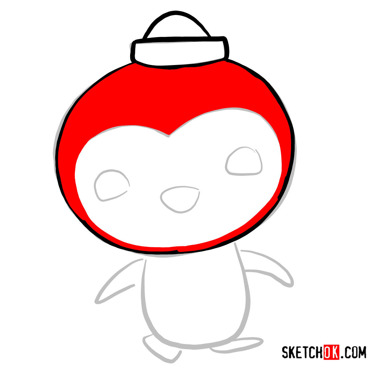 How to draw Peso Penguin | Octonauts - step 03