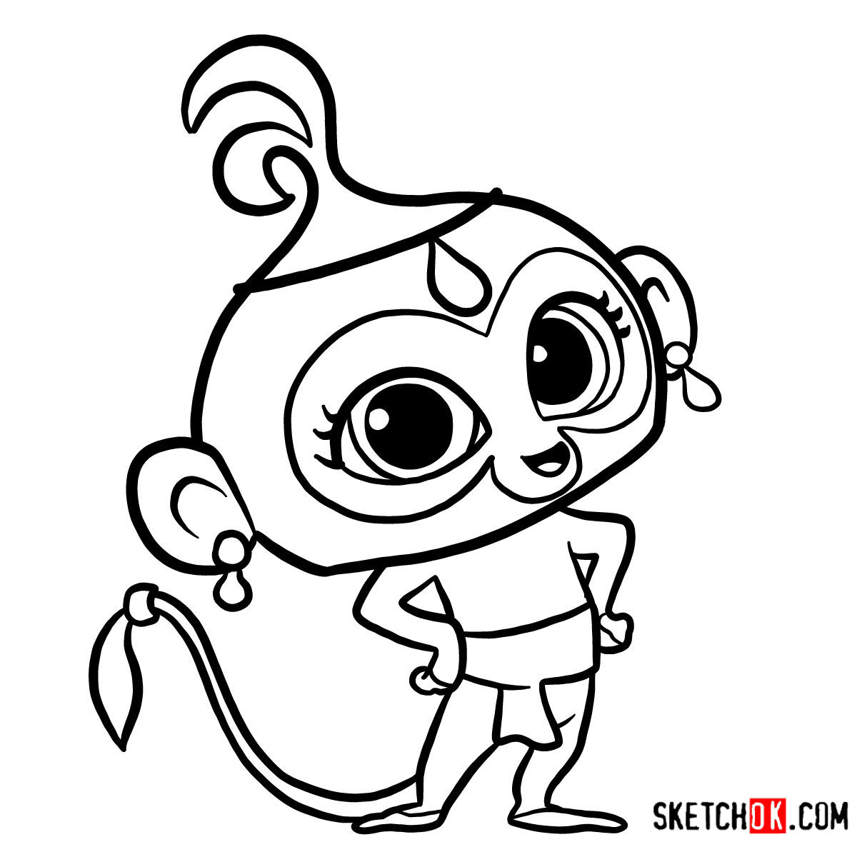 Learn How to Draw Tala, Shimmer’s Monkey Sidekick