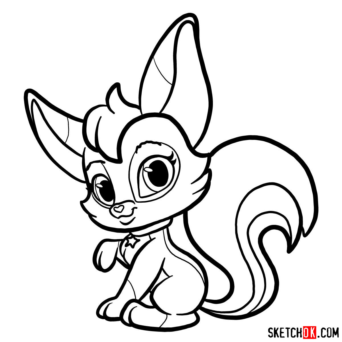 How to draw Parisa, a pet from Shimmer and Shine