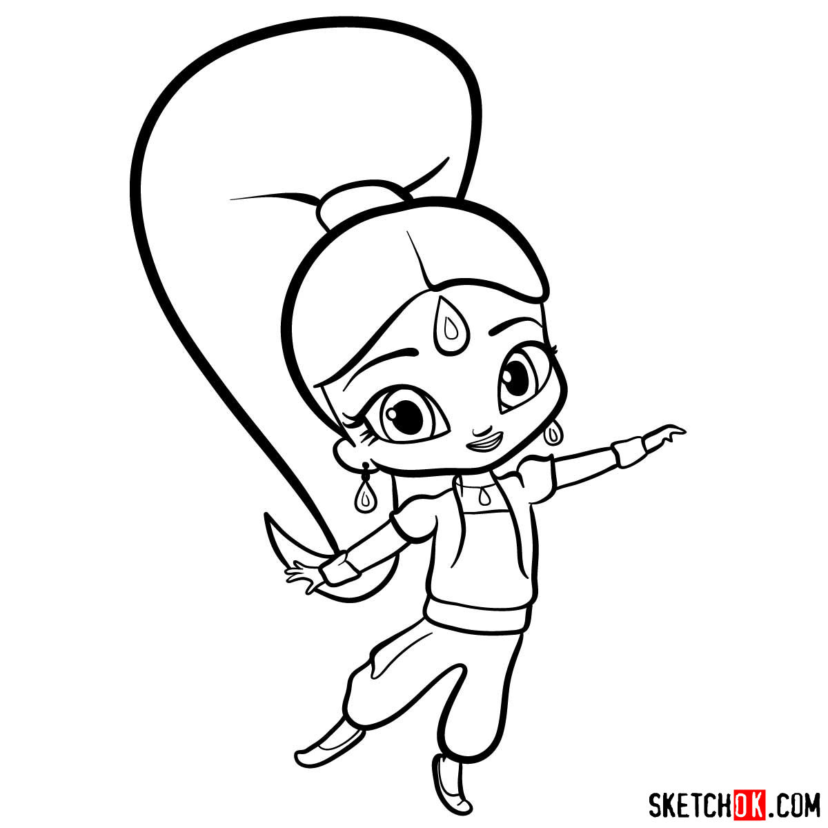 How to draw Shimmer from Shimmer and Shine