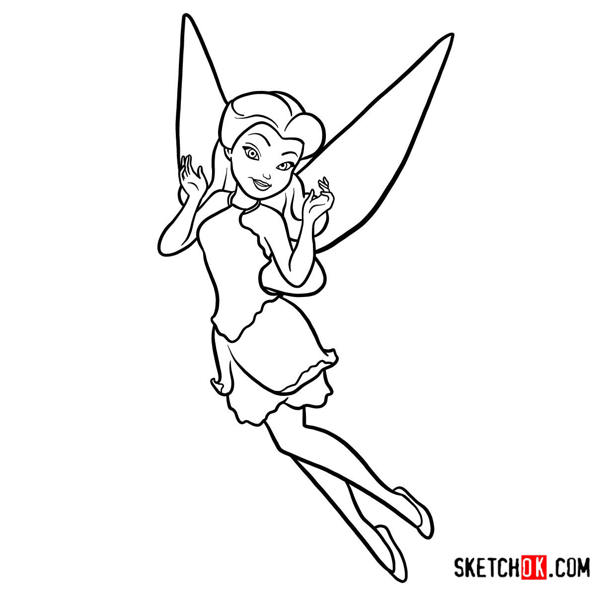 How to draw Rosetta the garden fairy | Disney Fairies