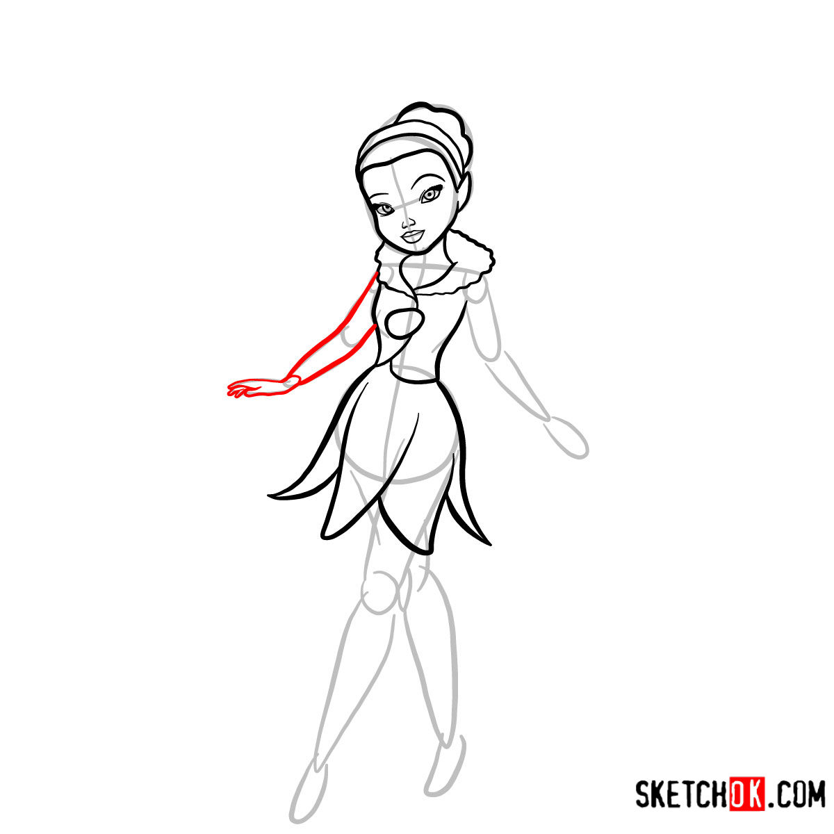 How to draw Iridessa | Disney Fairies - step 07