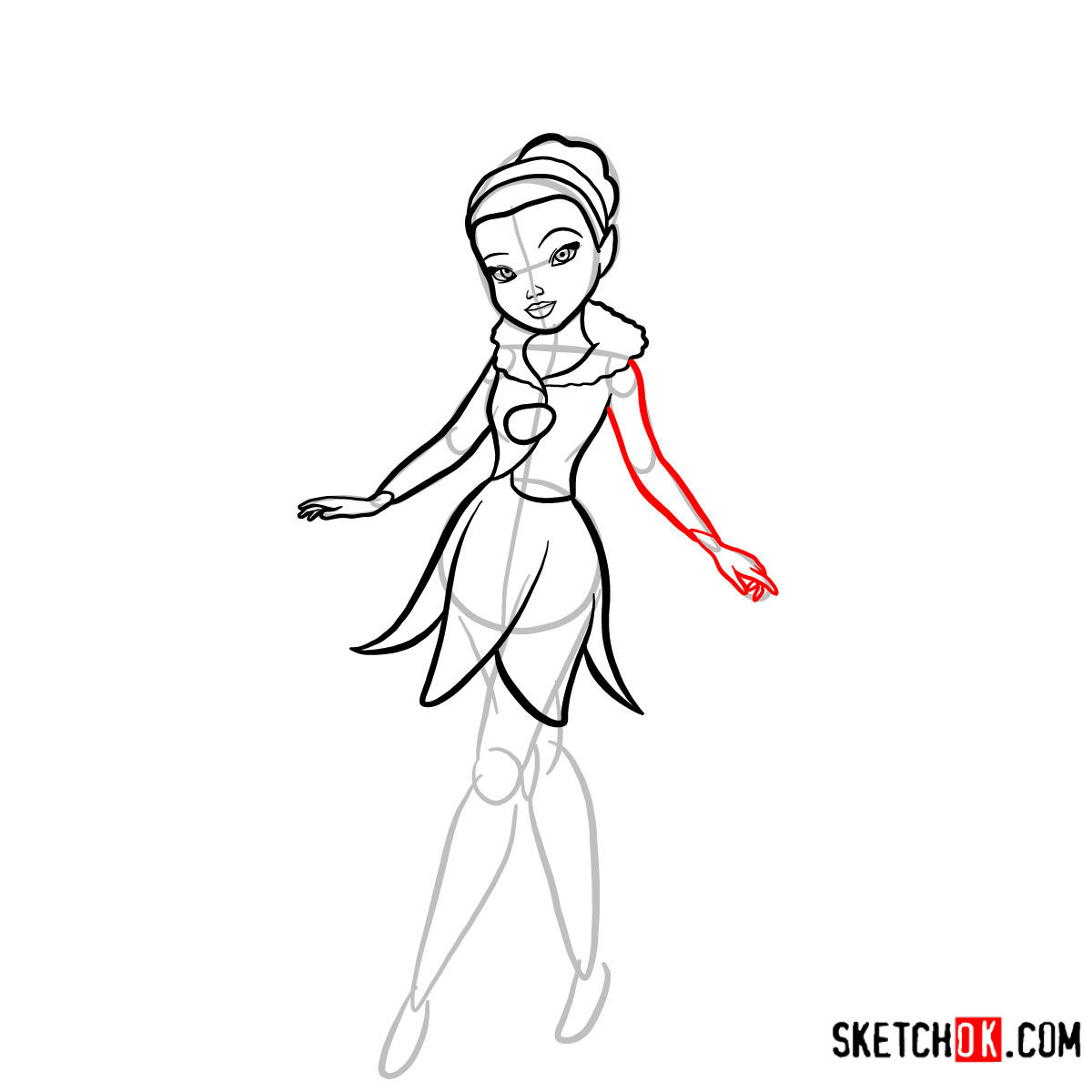 How to draw Iridessa | Disney Fairies - step 08
