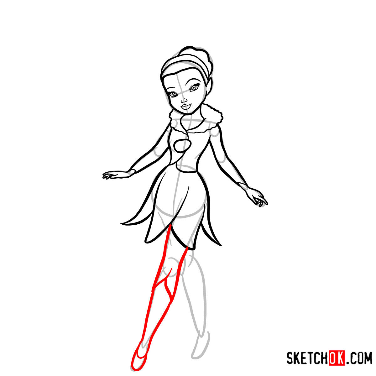 How to draw Iridessa | Disney Fairies - step 09