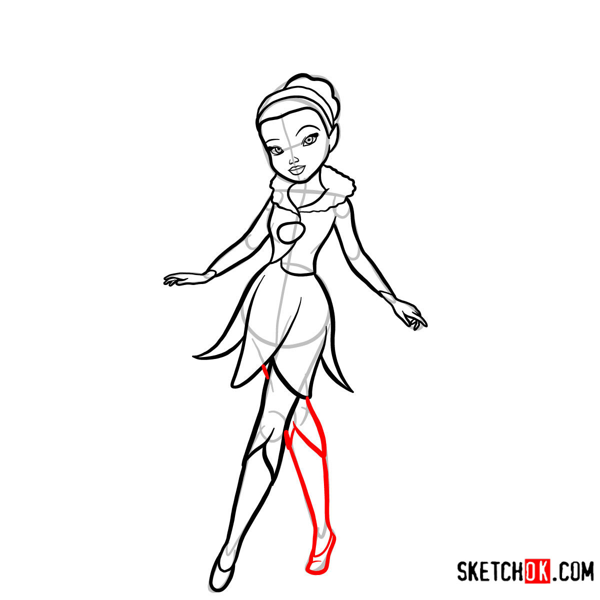 How to draw Iridessa | Disney Fairies - step 10