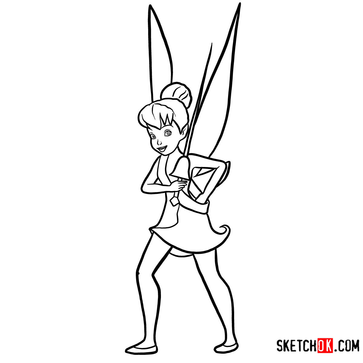 How to draw Tinker Bell the pirate | Disney Fairies