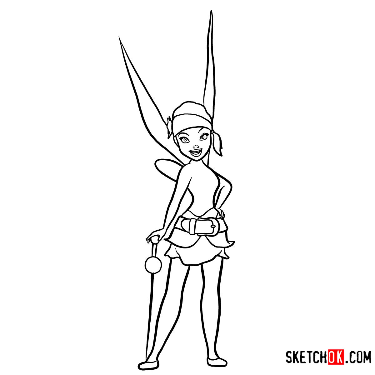 How to draw Iridessa the pirate | Disney Fairies