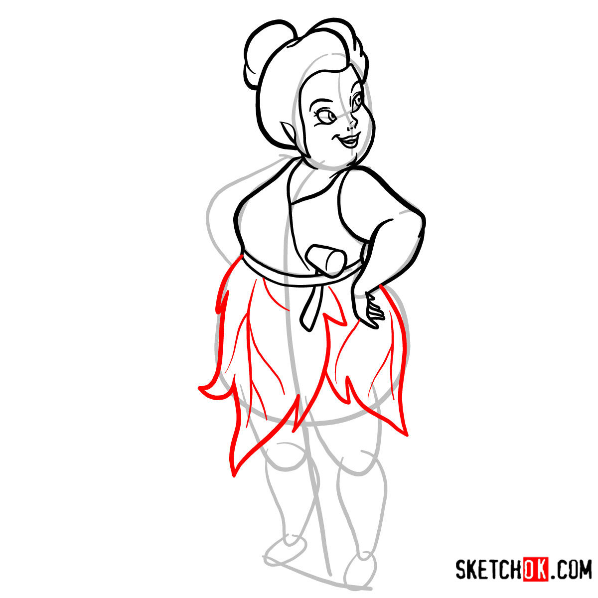 How to draw Fairy Mary | Disney Fairies - step 07