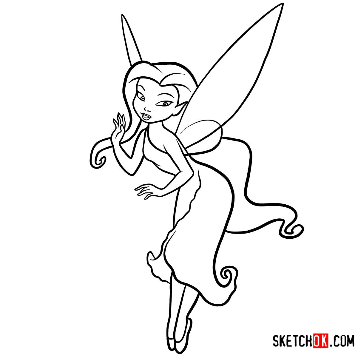 How to draw Silvermist the water-talent fairy