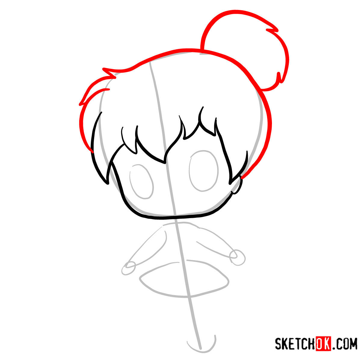 How to draw Tinker Bell chibi - step 04
