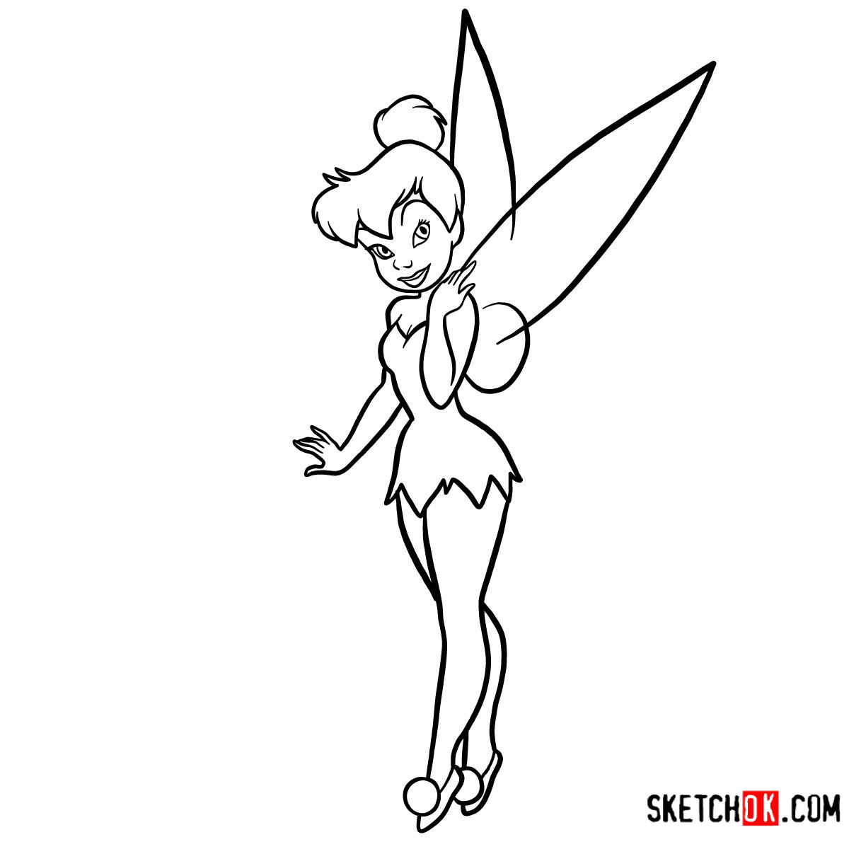 How to draw Tinker Bell