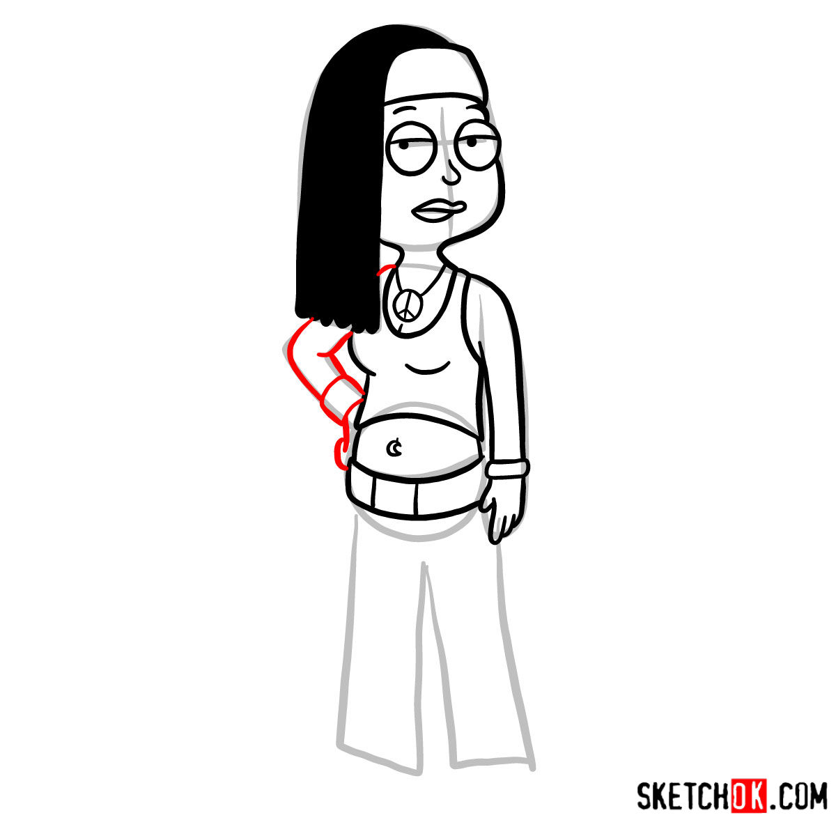 How to draw Hayley Smith | American Dad - step 08