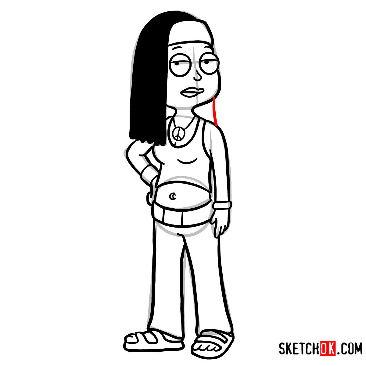 How to draw Hayley Smith | American Dad - step 11