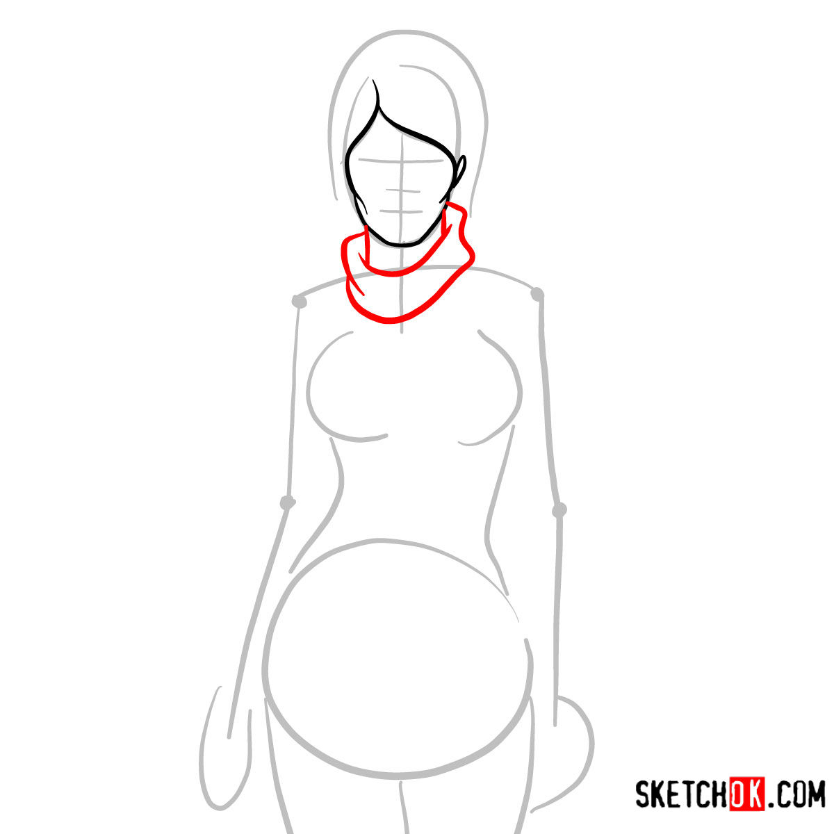How to draw Lana Kane | Archer - step 03