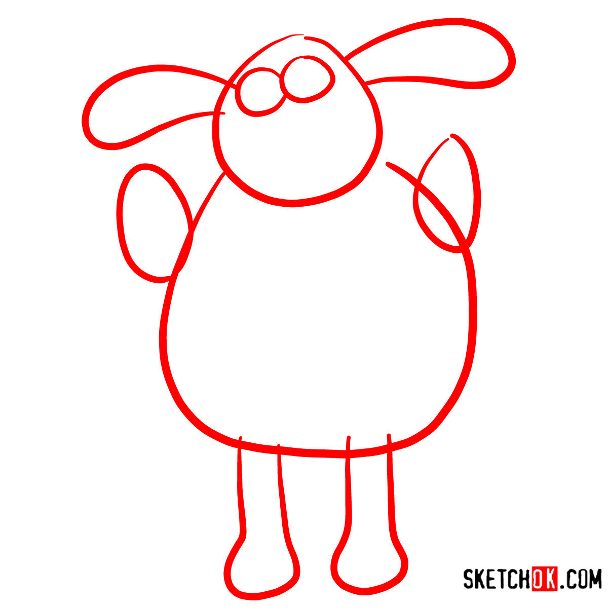 How to draw Timmy | Shaun the Sheep - step 01
