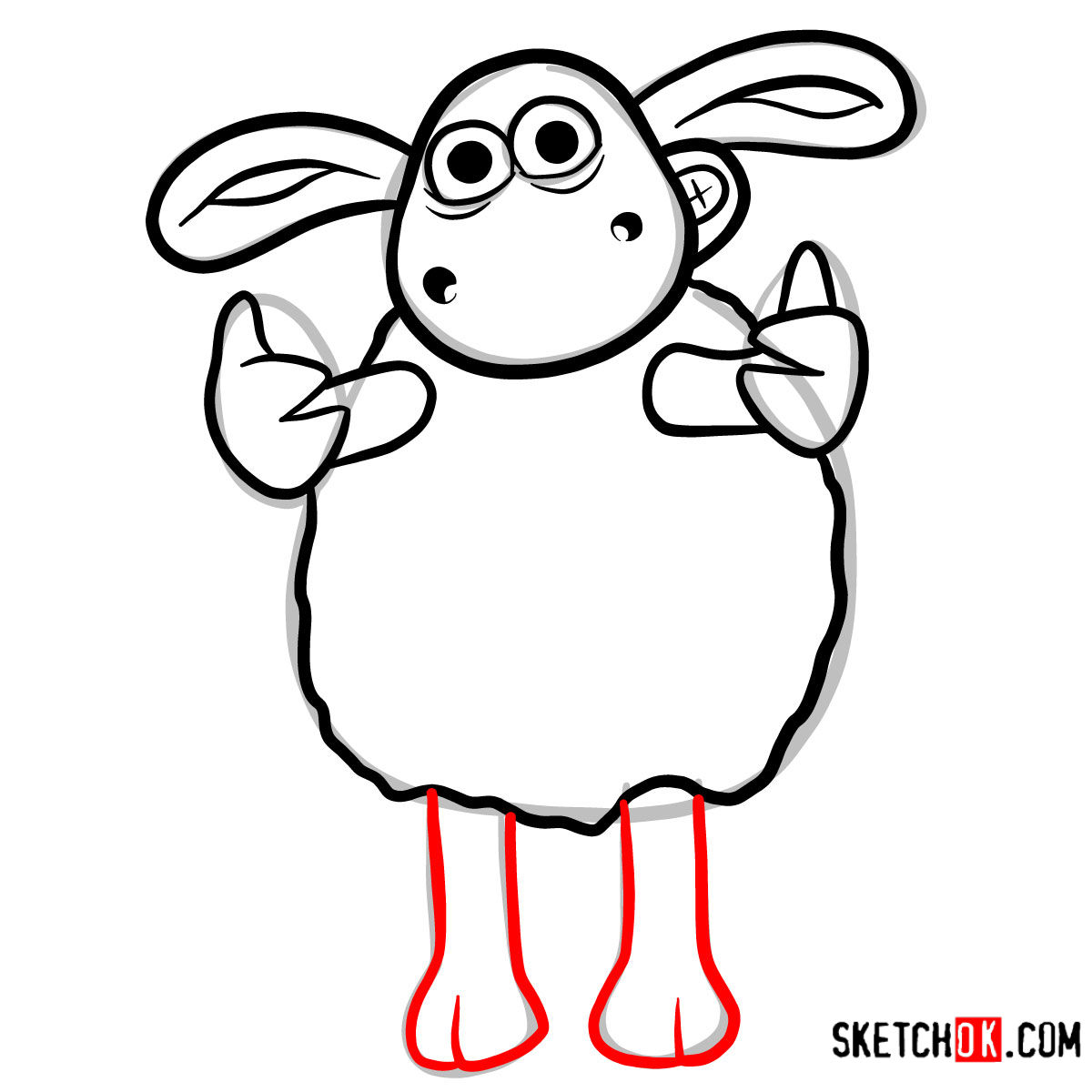 How to draw Timmy | Shaun the Sheep -  step 06